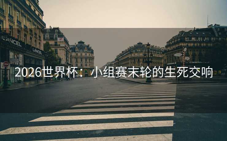 2026世界杯：小组赛末轮的生死交响